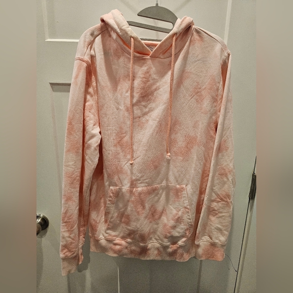 True Craft Pink Tie-Dye Hoodie Women’s Small Soft Pullover Sweatshirt